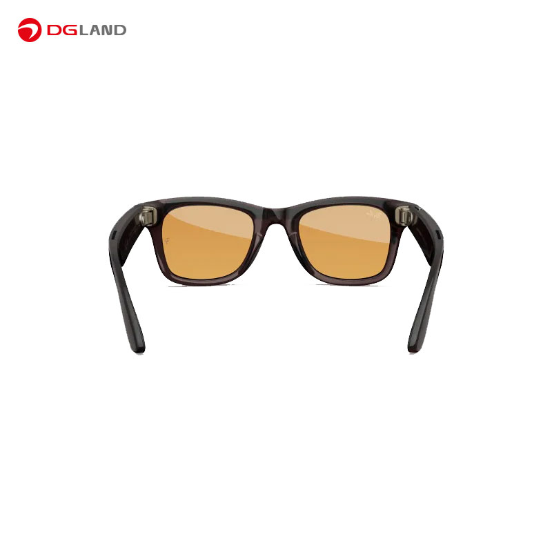عینک هوشمند RayBan مدل  Meta Wayfarer Shiny Rebel Black Transparent 