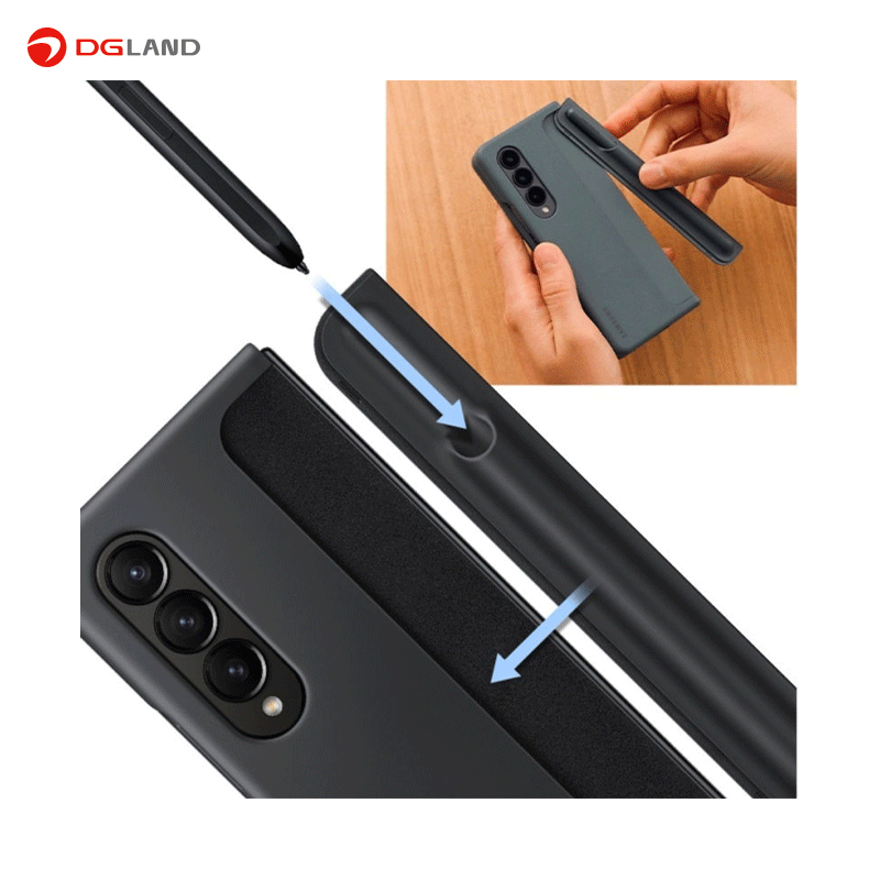 کاور سیلیکونی سامسونگ مدل Standing مناسب برای گوشی موبایل سامسونگ Galaxy Z Fold4 به همراه قلم