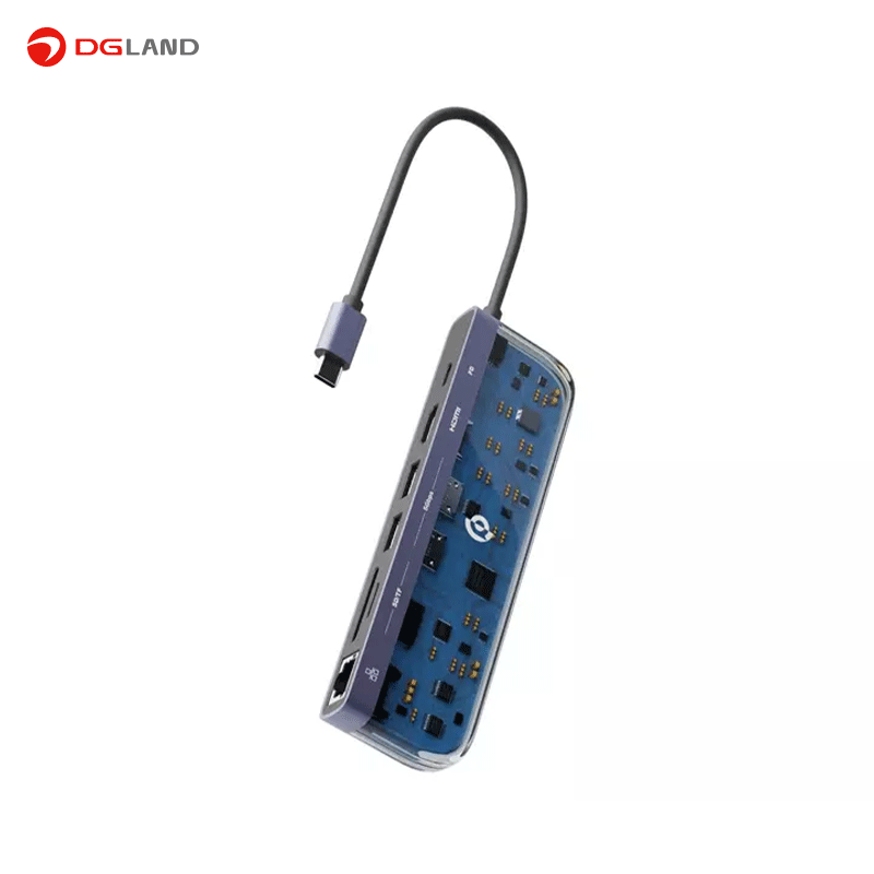 هاب 7 پورت USB-C پاورولوژی مدل Crystalline Series
