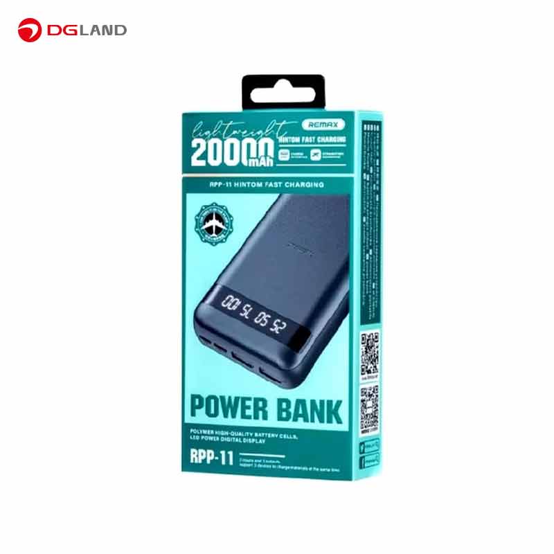 پاوربانک ریمکس مدل RPP 11 ظرفیت 20000 میلی آمپر ساعت