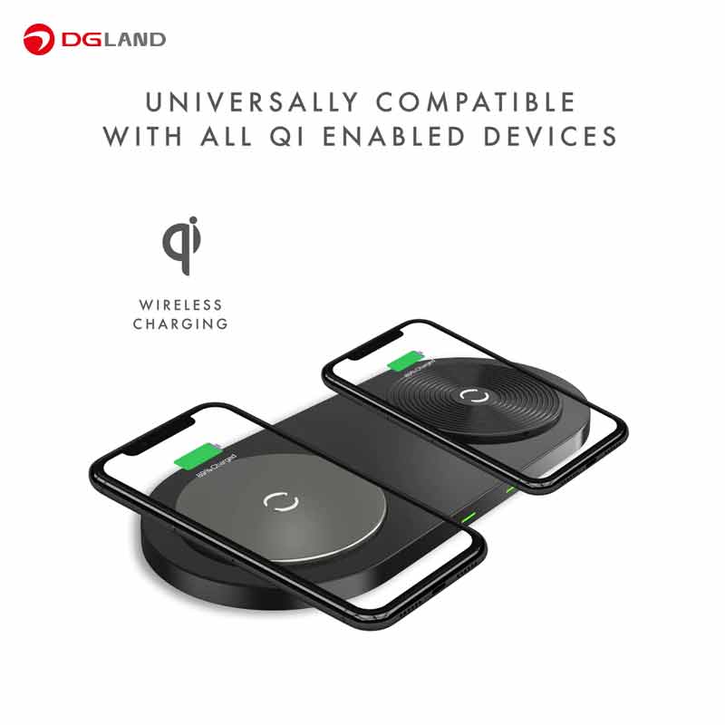 شارژر وایرلس 15 وات پاورولوژی مدل PowerPad Dual 