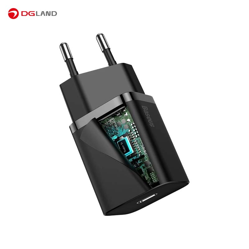 شارژر دیواری 20 وات باسئوس مدل TZCCSUP-B01 به همراه کابل Type-C به Lightning 