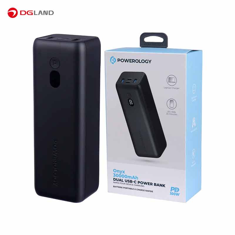 پاور بانک پاورلوژی مدل ONYX PPBCHA20 ظرفیت 30000 میلی آمپر ساعت