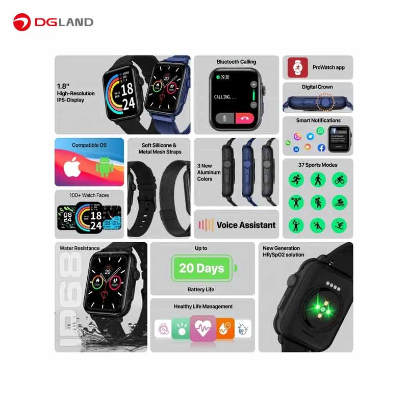 ساعت هوشمند پرومیت مدل PROWATCH-M18