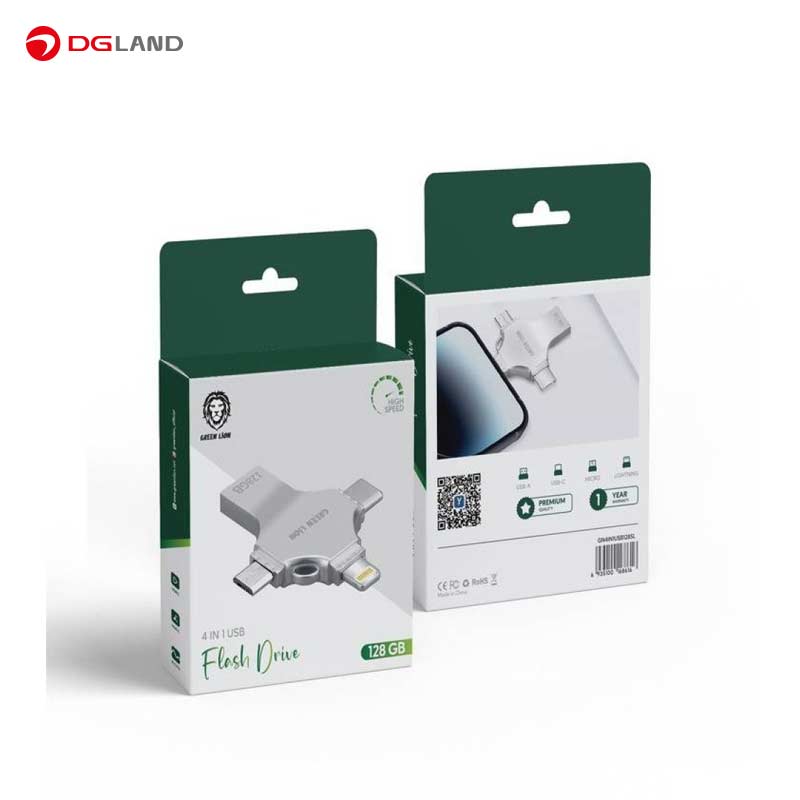فلش مموری گرین لاین مدل GN4IN1USB128 ظرفیت 128 گیگابایت