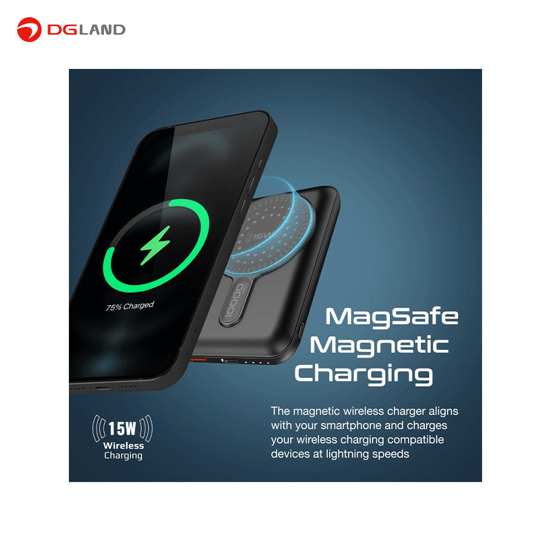 شارژر همراه پرومیت مدل PowerMag-10pro ظرفیت 10000 میلی آمپر ساعت
