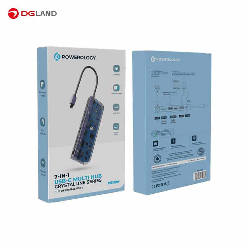 هاب 7 در 1 پاورولوژی مدل  Multi Hub Crystalline P71USHTP
