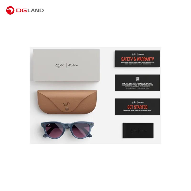 عینک هوشمند RayBan مدل Meta Headliner Shiny Jeans Transparent