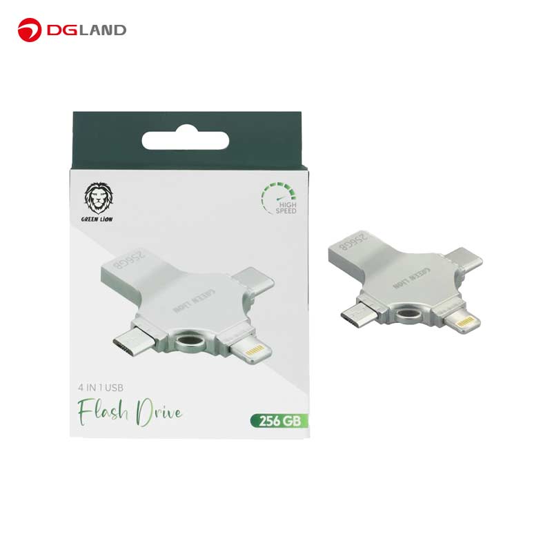 فلش مموری گرین لاین مدل GN4IN1USB256SL ظرفیت 256 گیگابایت