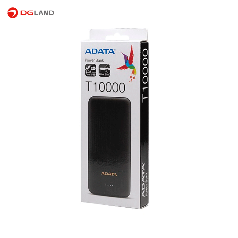 شارژر همراه ای دیتا مدل T10000 ظرفیت 10000 میلی آمپر ساعت