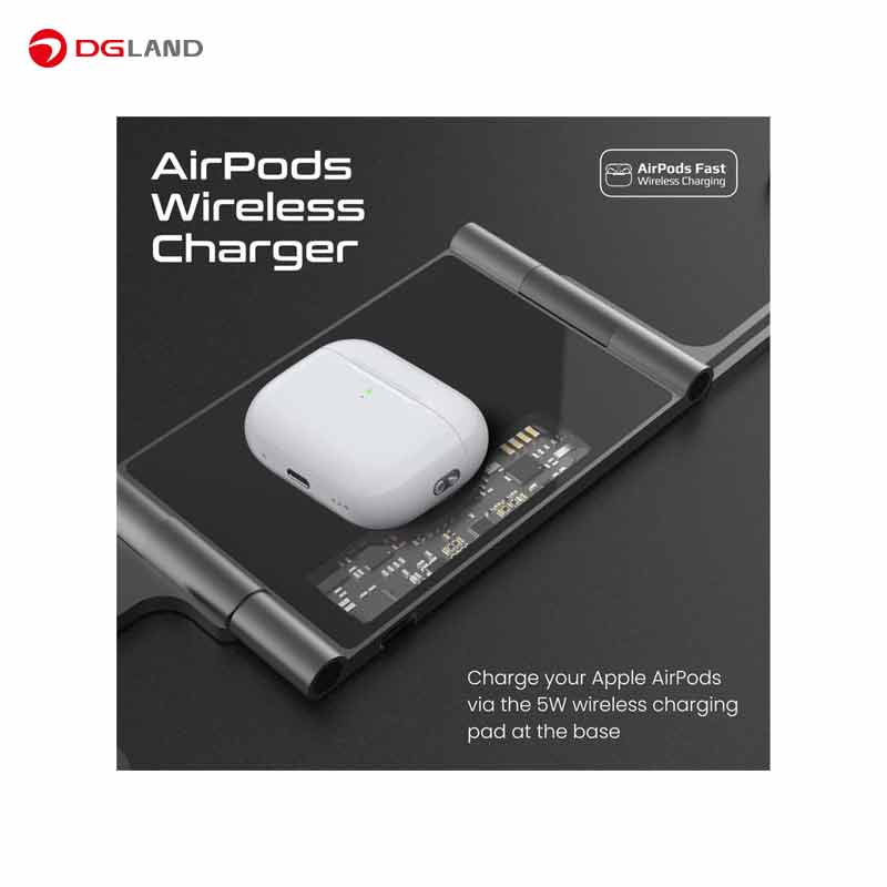 شارژر بی‌سیم پرومیت مدل AURAFOLD-TRIO