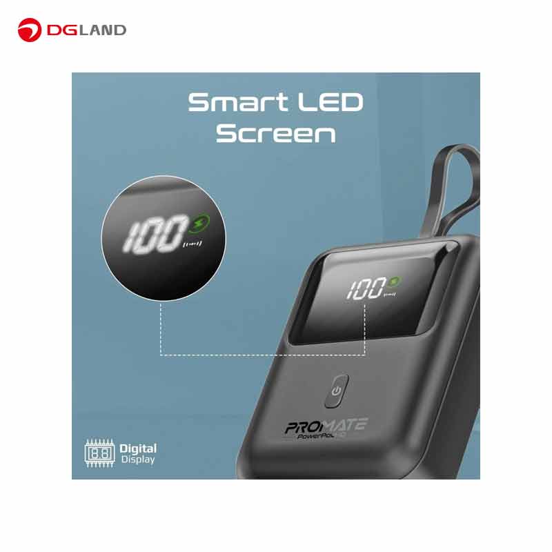 پاوربانک پرومیت مدل POWERPOD-10 ظرفیت 10000 میلی‌آمپرساعت