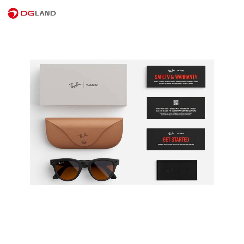 عینک هوشمند RayBan مدل Meta  Headliner Matte Rebel Black 