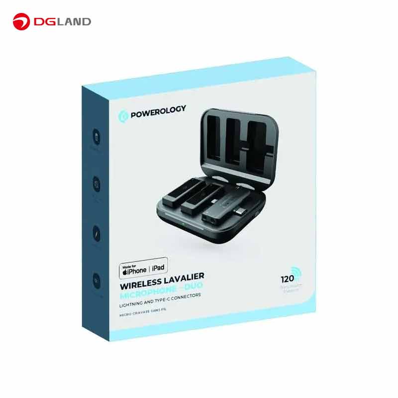میکروفن بی سیم پاورولوژی مدل Lavalier -Duo -PWmic2