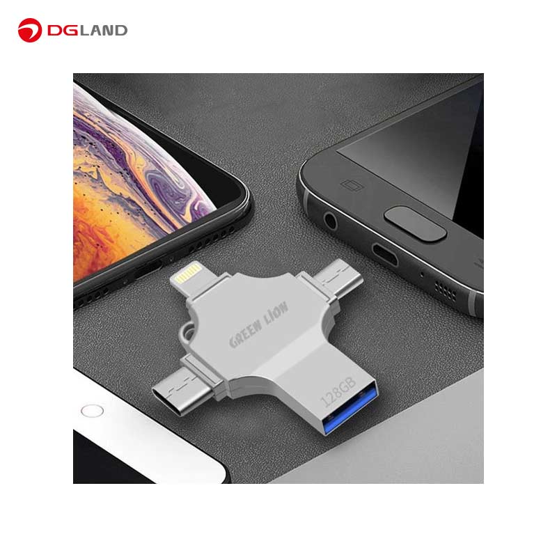 فلش مموری گرین لاین مدل GN4IN1USB128 ظرفیت 128 گیگابایت