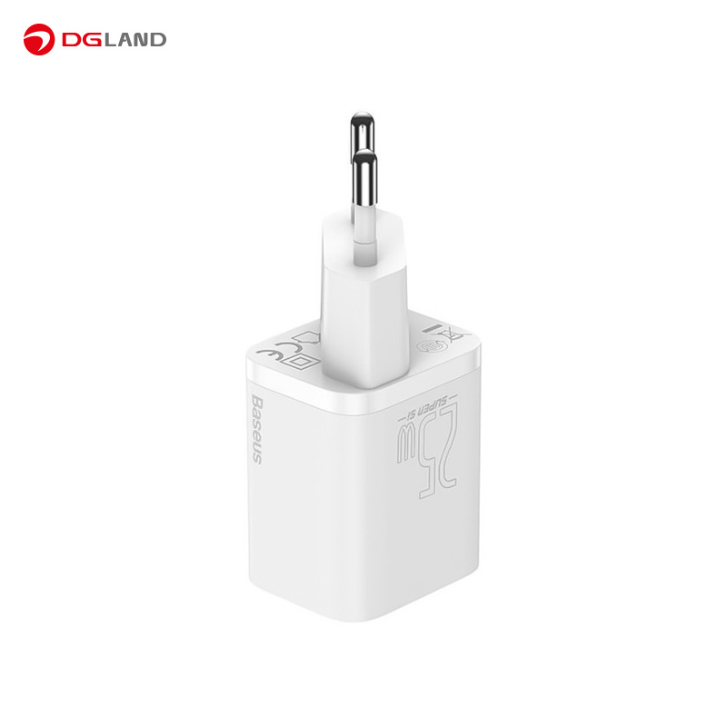 شارژر دیواری 25 وات باسئوس مدل TZCCSUP-L02 به همراه کابل تایپ سی به تایپ سی  به طول 1 متر