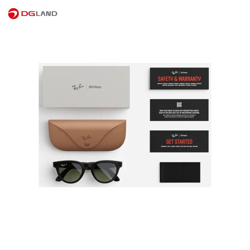 عینک هوشمند RayBan مدل  Meta Headliner Shiny Black