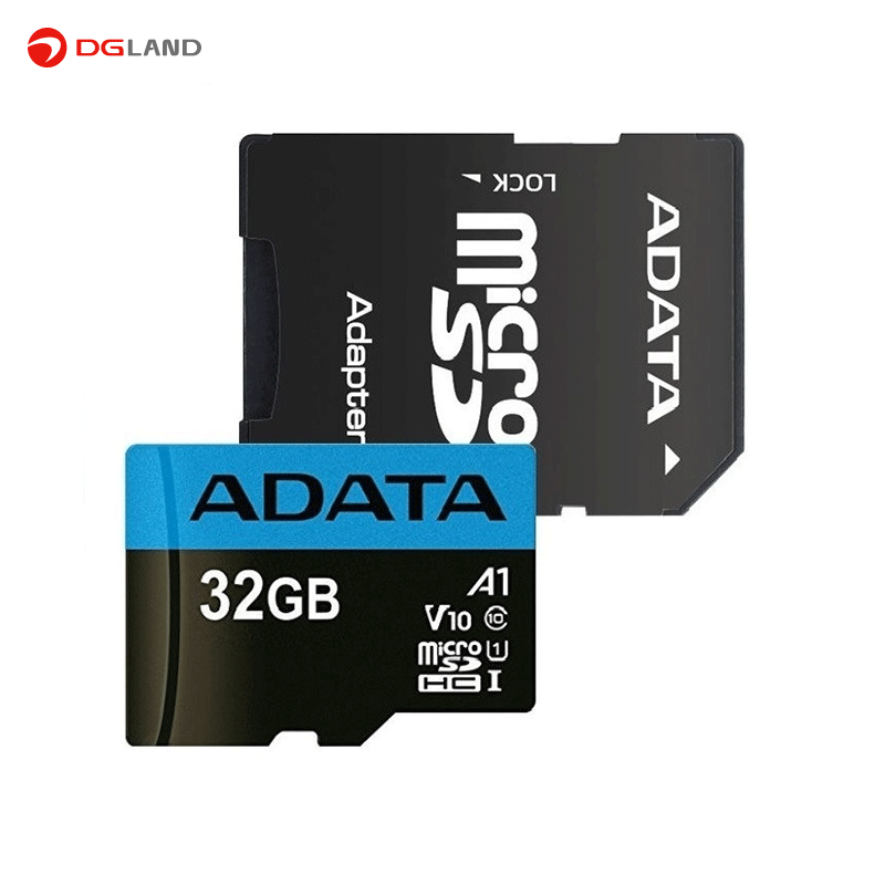 کارت حافظه‌ microSDXC ای دیتا مدل premier کلاس 10 استاندارد UHS-I U1 سرعت 100MBps ظرفیت 32 گیگابایت به همراه آداپتور SD