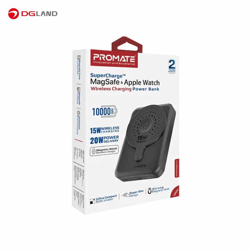پاوربانک پرومیت مدل POWERMAG-DUO ظرفیت 10000 میلی آمپرساعت
