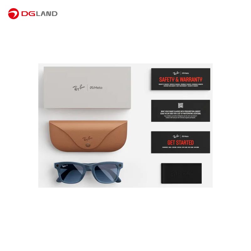 عینک هوشمند RayBan مدل Meta Wayfarer Matte Jeans Transparent