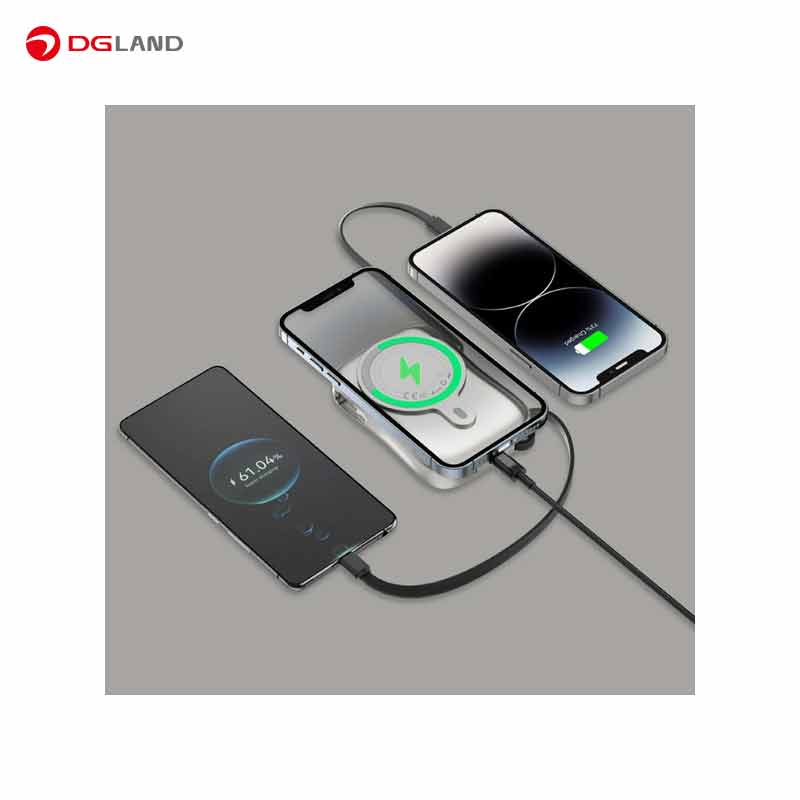 پاوربانک 30W گرین لاین مدل MagPulse ظرفیت 10000 میلی آمپر ساعت