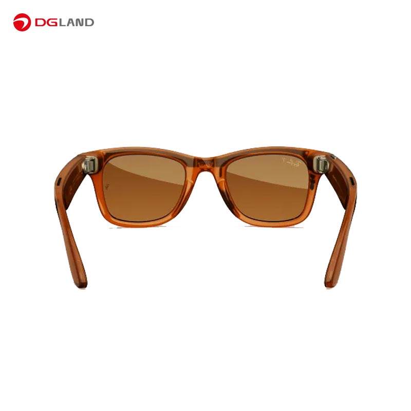 عینک هوشمند RayBan مدل  Meta Wayfarer Shiny Rebel Black Transparent 