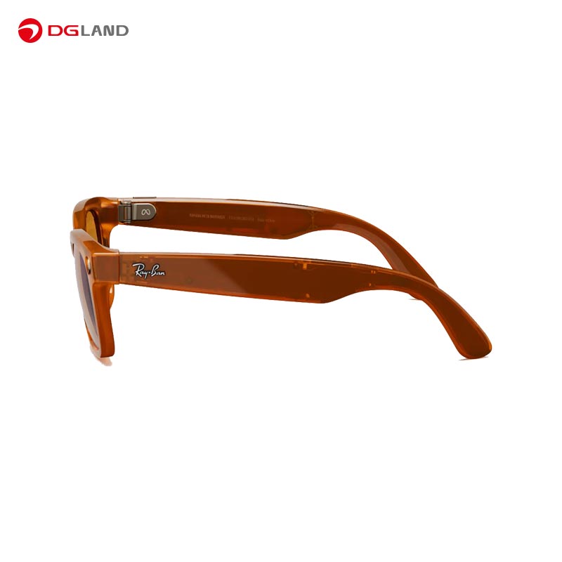 عینک هوشمند RayBan مدل  Meta Wayfarer Shiny Rebel Black Transparent 