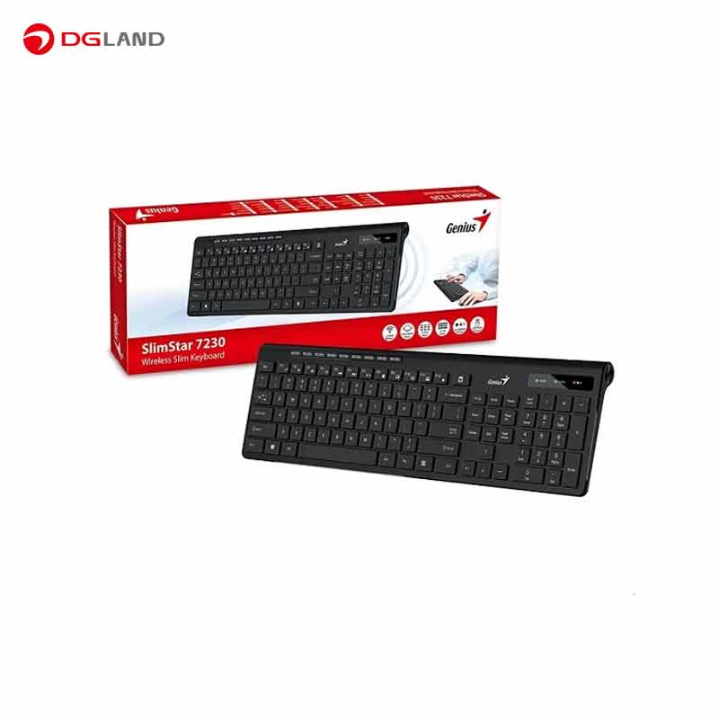 کیبورد بی سیم جنیوس مدل SLIM STAR 7230