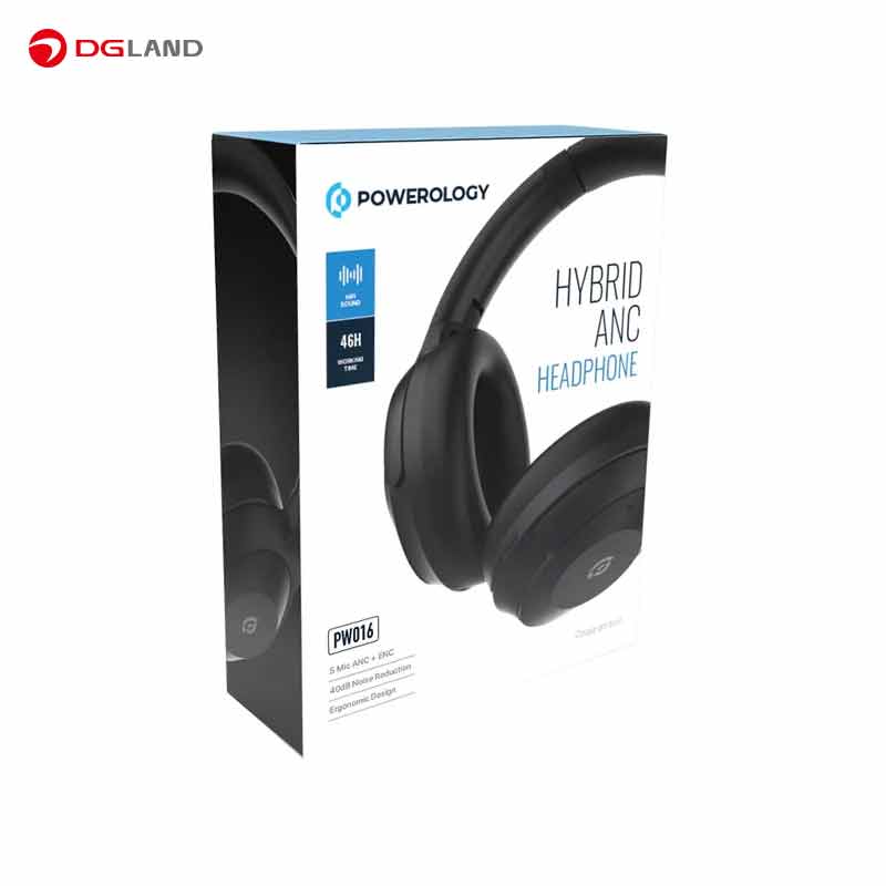 هدفون بلوتوثی پاورولوژی مدل Powerology Hybrid ANC Headphone PWLAU016