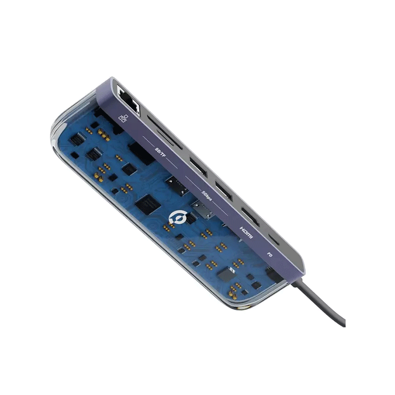هاب 7 پورت USB-C پاورولوژی مدل Crystalline Series