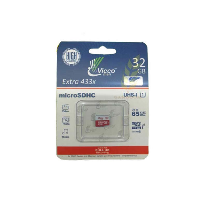 کارت حافظه microSDHC ویکومن مدل Extra 600X کلاس 10 استاندارد UHS-I U3 سرعت 90MBps ظرفیت 32 گیگابایت