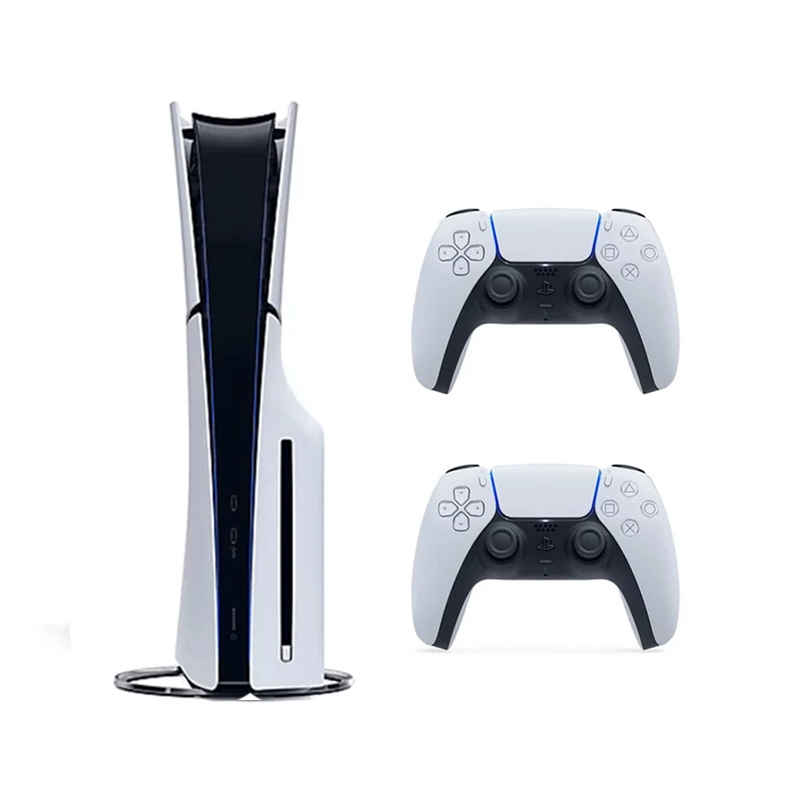 کنسول بازی سونی مدل Playstation 5 Slim Standard Drive ظرفیت 1 ترابایت سری 2016 - اروپا به همراه دسته اضافه سفید