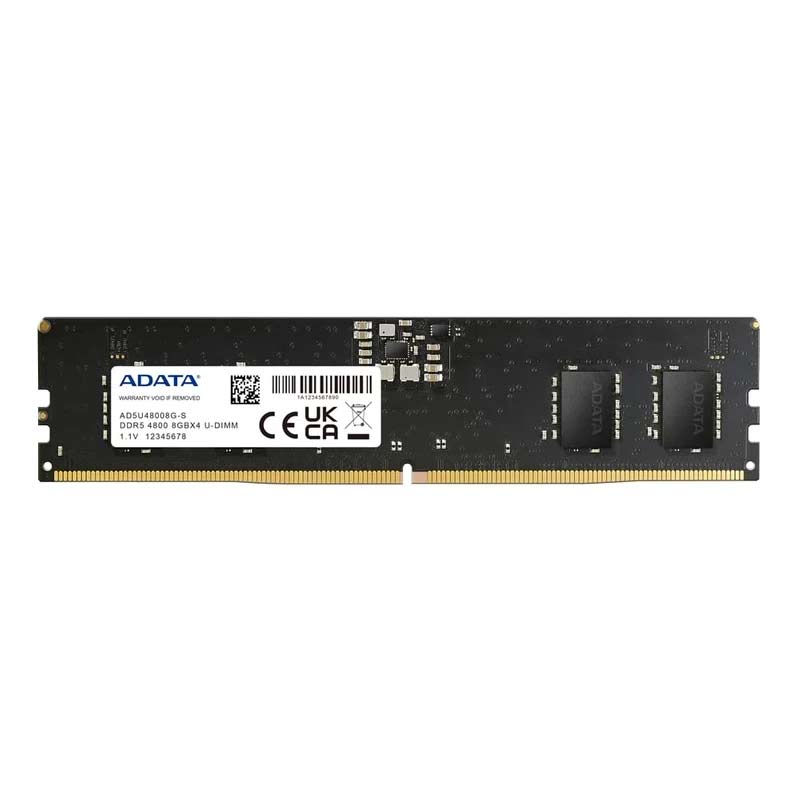 رم کامپیوتر DDR5 تک کاناله 4800 مگاهرتز CL40 ای دیتا مدل AD5U48008G-S ظرفیت 8 گیگابایت